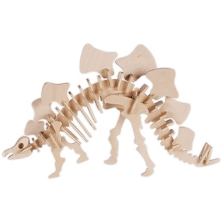 Dinosaurier 3D Holzpuzzle Apatosaurus Stegosaurus Triceratops & Tyrannosaurus, Motiv:Stegosaurus