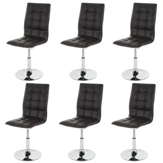 MCW Esszimmerstuhl MCW-C41 Kunstleder braun 6er Set