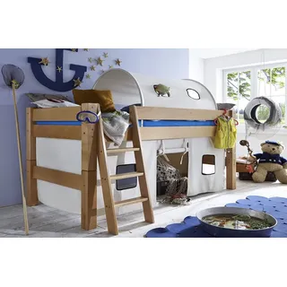 Tobykids Halbhochbett 90x200cm inkl. Rollrost, VERSANDKOSTENFREI