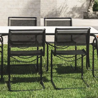 THONET Stahlrohr-Freischwinger S 33 N Outdoor | schwarz | ohne Armlehnen
