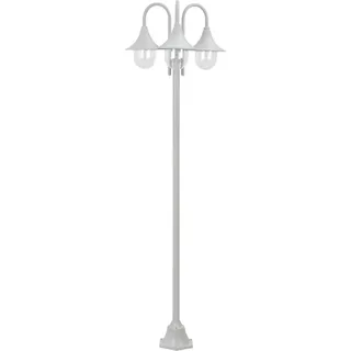vidaXL Laterne Aluminium 220 cm 3-Laterne weiß