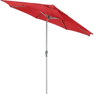 Sonnenschirm Ø 3m mit Kurbel Kettler EASY ALLROUND rund UV Schutz 50+ rot