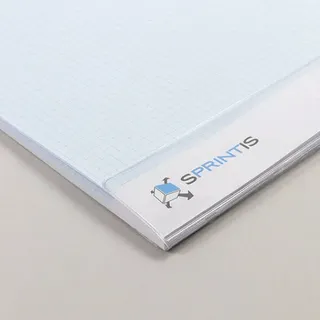 100 SPRINTIS Schutzkanten für Schreibtischblocks DIN A2, selbstklebend & transparent, Kantenschutz 594 x 80 mm, Schutzleiste für Schreibunterlagen, Weich-PVC