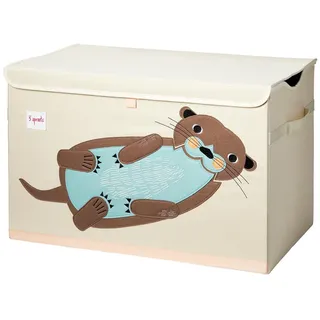 3 Sprouts Spielzeugkiste mit Deckel – Aufbewahrungsbox für Kinderzimmer, Spielzeugbox für Kinder, Spielzeug Kiste - Otter