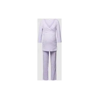Umstands-Pyjama mit 3/4-Arm und Stillfunktion, Lila, 32-34
