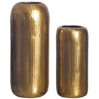 Wohnling Blumenvase Gold 2er Set 30 cm