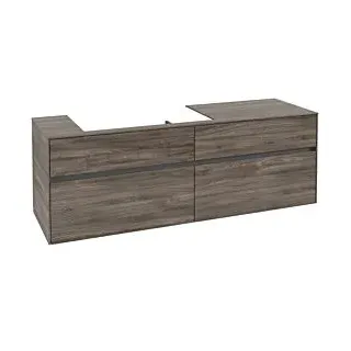 Waschbeckenunterschrank 160 x 55 cm Stone Oak