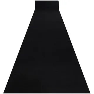 RugsX Läufer Antirutsch Rumba einfarbig, Schwarz 60cm 260cm