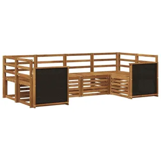 vidaXL Ecksofa Set 5 pcs Loungeset beige/braun