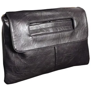NIGEDU Damen Groß Clutch, Schwarz