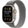 GPS + Cellular 49 mm Titangehäuse natur, Trail Loop grün/grau M/L