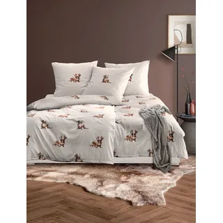 IRISETTE Zobel 8921 Tiere Baumwolle Braun 155 x 220 cm + 80 x 80 cm