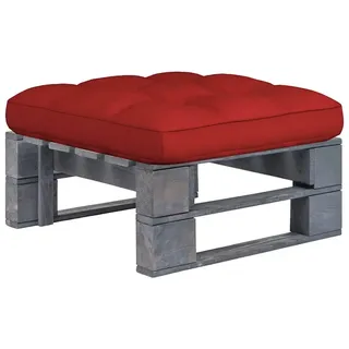 vidaXL Outdoor-Ottomane Paletten grau