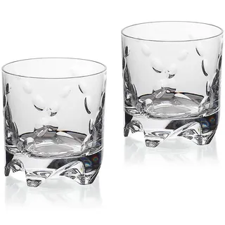 CRISTALICA Whiskyglas Drehbecher German Roulette Berlin transparent aus Bleikristall 225ml