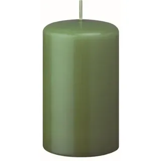 Stumpenkerzen Grün 6 x 4 cm, 12 Stück, Unparfümiert, Kerze, Wohnraumdekoration