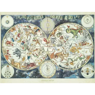 Ravensburger Puzzle 16003 -Weltkarte mit fantastischen Tierwesen - 1500 Teile Puzzle für Erwachsene und Kinder ab 14 Jahren