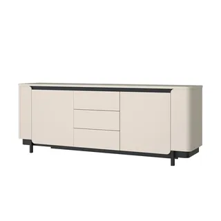 Forte Vodol 204,9 x 77,9 x 44,8 cm Beige/Schwarz
