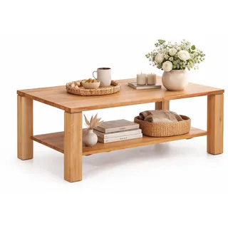 bv-vertrieb Couchtisch Sofatisch Kernbuche Couchtisch mit Rollen, mit Rollen