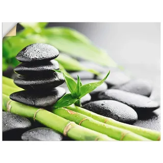 ARTland Wanddeko Wandtattoo selbstklebende Vinylfolie Asien Zen Spa Steine Bambus Asiatisch Wellness T5WD