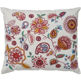 IKEA FJÄLLFRYLE Kissen weiß bunt/bestickt