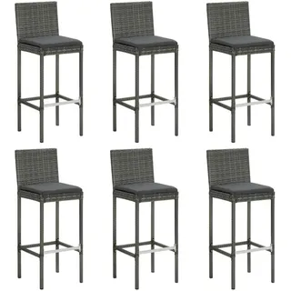 vidaXL Barhocker 6 Stk. Grau