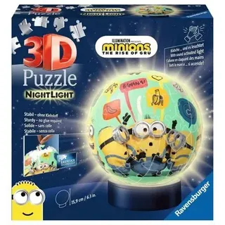 RAVENSBURGER 11180 3D Puzzle Nachtlicht PuzzleBall Minions 72 Teile