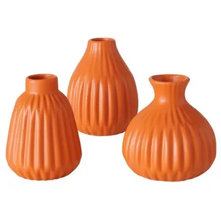 Boltze Vase Esko 3er-Set Orange - (H)12 cm