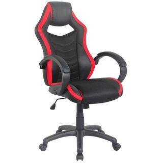 Homexperts Gaming Chair HORNET, Kunstleder Schwarz, B61xH123xT69cm rot|schwarz