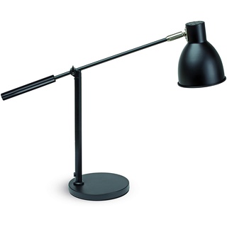 Maul Tischleuchte MAULfinja | Moderne Schreibtischlampe mit verstellbarem Arm | Tischlampe ohne Leuchtmittel für Schreibtisch und Büro | 36 cm Höhe | E27 geeignet | Schwarz