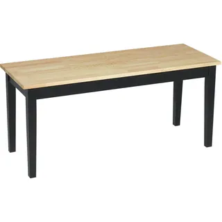 Homcom Sitzbank Holzbank Schwarz 102 x 36 x 45 cm