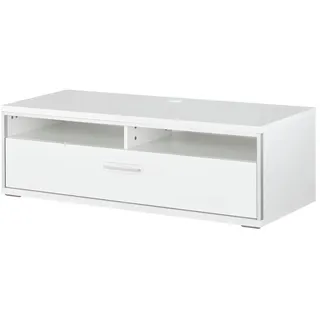 Uno Setto TV-Lowboard 124 x 41 x 52 cm Weiß Metall/Holzwerkstoff