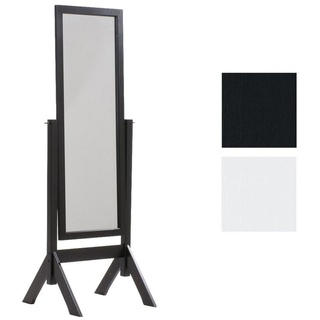 CLP Standspiegel »Elvis«, neigbar, robust, Landhausstil, aus Holz, Metallringe an den Spiegelseiten schwarz