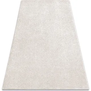 Teppich Teppichboden San Miguel Creme 031 Eben, Glatt, Einfarbig Beige 200x400 Cm