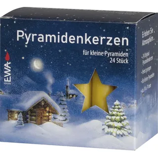 SAICO Original Adventskerze Pyramidenkerzen Natur 24 Stück BxHxT 1,4x7,4x1,4cm NEU