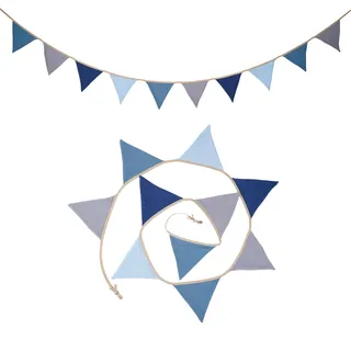 Tongyixin Wimpelkette Kinderzimmer, hausbett Himmel,Girlande Kinderzimmer,Kinderzimmer Deko,Wanddeko Geschenk,Wandtattoo Kinderzimmer Mädchen & Jungen,Babyzimmer & Babybett Deko(Einfachheit - Blau)