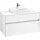 Waschbeckenunterschrank 100 x 55 cm Glossy White