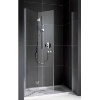 Koralle Pendel-Falttür für Nischeneinbau myDay NFTA R 90, 865-905x2000mm, VB04109020AP1, Duschkabine: Rahmen: Silber matt, Glas: ESG GlasPlus
