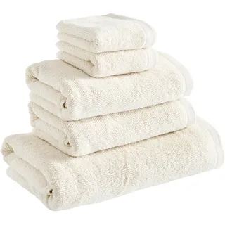 Marc O'Polo Frottierset, Beige, Textil, 5-teilig, Uni, Gots, Badtextilien, Handtuch-Sets