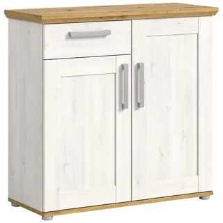 VCM Verona Sideboard 90 x 39 cm Lärche / Silber