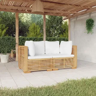 Garten-ecksofas Mit Kissen 2 Stk. Massivholz Teak