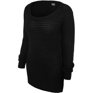 Urban Classics Damen Long Wideneck Sweatshirt Schwarz XL