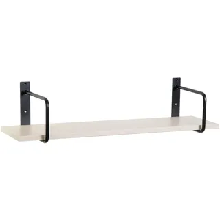 Wandregal mit Regalwinkeln, Regalboden Breite 80 o. 100cm wählbar, T20 x H1,8cm, Schweberegal versch. Farben Büroregal Wandboard Bücherregal Regal für Büro, Laden, Flur (Regalboden 100 cm, Ahorn)