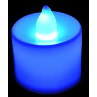 Brüssel08 Flammenlose flackernde LED-Teelichter, batteriebetrieben, Teelicht, elektrisch, flammenlos, Nachtlicht, Kerze für Party, Hochzeit, Geburtstag, Geschenke und Dekoration blau