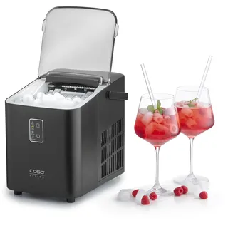 CASO Design CASO IceChef Compact Eiswürfelmaschine, Eiswürfel in 6 Minuten, 12 kg in 24h, selbstreinigend, 2 Eiswürfelgrößen, Tragegriff,
