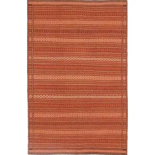 Orientteppich Kelim Fars 199x304 Handgewebter Orientteppich / Perserteppich, Nain Trading, rechteckig, Höhe: 4 mm rot