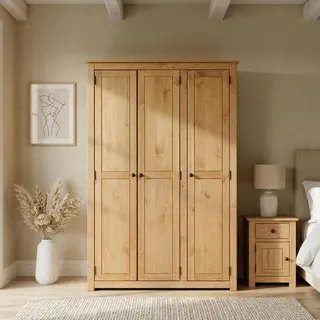 CARO-Möbel Kleiderschrank Cancun 118 x 175 x 0 cm Braun