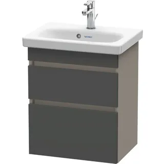 Duravit DuraStyle Waschtisch-Unterschrank DS640304943 50 x 36,8 cm, graphit matt/basalt matt, 2 Schubkästen, wandhängend