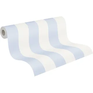 A.S. Création Maison Charme Streifentapete 10,05 m x 0,53 m 300 g Blau/Weiß 314024