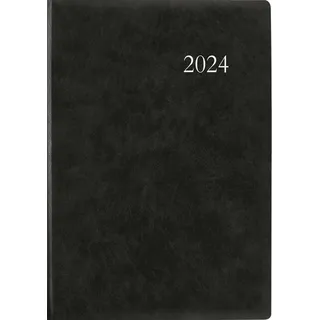 ZETTLER Terminbuch anthrazit Buch & Taschenkalender 2024, im Format A4 (21 x 29,7 cm), Monatskalender, Bürokalender