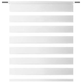 Home Fashion Kettenzugrollo Zebra, Stoff, weiß, 150 x 40 cm